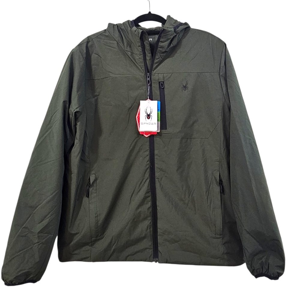 NWT Spyder Jacket Lite Hooded Hydroweb Proweb Flexweb Size L